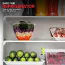 Stock Your Home Plastic Bowls with Lids (50 Count) 48 Oz. Disposable To-Go Containers Large Airtight Bowls for Dinner or On-the-Go Meals