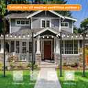 7 Pack 10 FT String Light Poles,Metal with Fork Lights Poles for Outdoor String Light, Rustproof Heavy Duty for Outside Garden,Patio,Wedding,Backyard,Deck,Party