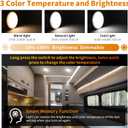 RVZONE RV Led Lights Interior, 5 Inch RV Ceiling Dome Light 3 Color Dimmable 12v Led Lights Fixture RV Puck Lights for Camper Motorhome Boat Fifth Wheels Trailer Van(Warm Cool Natural)