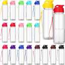 Mifoci 20 Pieces Water Bottle Bulk 17 oz Plastic Water Bottles Bulk Gym Sports Adults Reusable Large Bottles with Leak Proof Flip Top for Party Outdoor (Assorted Color)