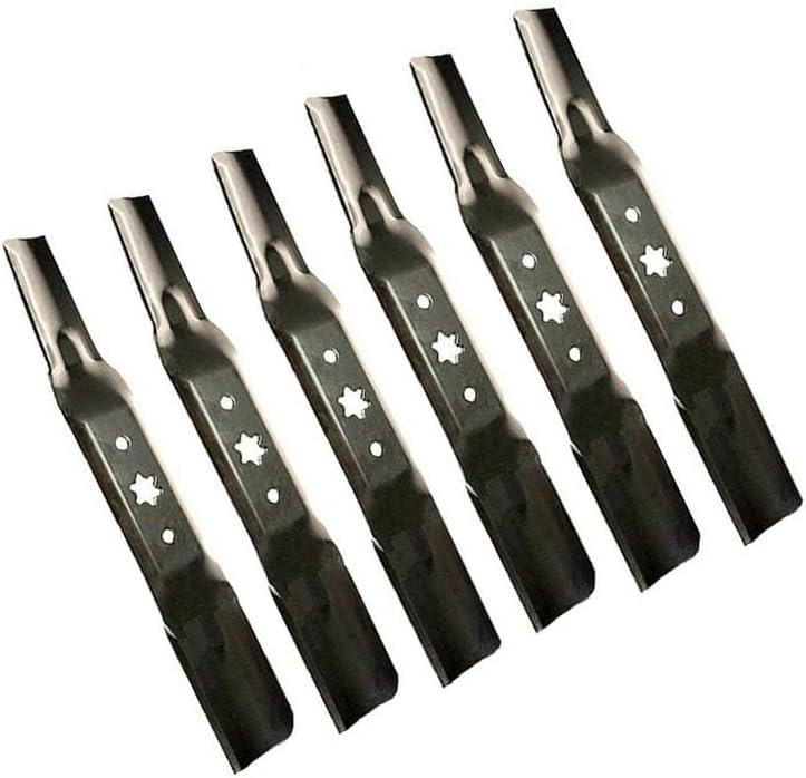 (AM) 742-05052A (6) Mower Blades Compatible with Cub Cadet MTD 942-05052A XT1 XT2 RZT-L50 50" Deck 13AQA1KQ897, 17ARCBDQ099 + Many Other Models