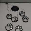 Paw Print Solar Wind Chimes for Outside, Dogs Cat Pet Pawprint Remembrance Wind Chimes,Waterproof Color Changing Solar Hanging Lights,Sympathy Gift for Pet Lover,Balcony,Patio,Yard Decor