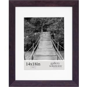 Gallery Solutions - 14"x18" Wall Picture Frame - Double White Mat - Matted for 10"x13" Image - Versatile Display Option for Your Cherished Memories - Rectangular Tabletop - White Poster Frame