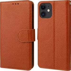 Bocasal Genuine Leather Wallet Case for iPhone 11 Wireless Charge RFID Blocking Credit Card Holder Kickstand Folio Flip Protective Cover with Wrist Strap Magnetic Clasp 6.1 Inch (Brown) Bocasal Genuine Leather Wallet Case for iPhone 11 Wireless Charge RFID Blocking Credit Card Holder Kickstand Folio Flip Protective Cover with Wrist Strap Magnetic Clasp 6.1 Inch (Brown)