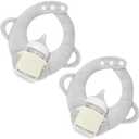 YURRLFUA 2 Pack Baby Bottle Holder, Nursing Pillow for Breastfeeding, Infant Bottle Holder, Twin Baby Feeding Pillow, Infant Bottle Propper with Adjustable Waist Strap, Newborn Essentials（Gray）