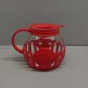 Ecolution Patented Micro-Pop Microwave Popcorn Popper with Temperature Safe Glass, 3-in-1 Lid Measures Kernels and Melts Butter, Made Without BPA, Dishwasher Safe, 3-Quart, Red