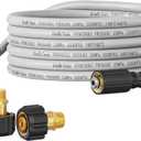 Giraffe Tools Pressure Washer Hose 25FT, 3200 PSI Power Washer Hose for Replacement, Kink Resistant High Pressure Washing Hose Extension with M22-14mm Fittings, 2 Quick Connectors