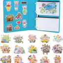 CHEFAN 16 Pack Felt Board Stories Set,Flannel Board Stories with a Felt Storage Binder for Preschool Activities,Included 5 Little Ducks,Wheels On Bus,Three Little Pigs and Little Red Riding Hood