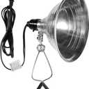 Simple Deluxe Reptile Clamp Dome Lamp, Equipped with 5.5-Inch Aluminum Reflector, Suitable for Amphibian Pet Terrariums Habitat (Without Bulb), 1 Pack, Black