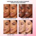 Too Faced Born This Way Super Coverage Multi-Use Concealer | Full-Coverage Hydrating Concealer for Dark Circles & Blemishes with Natural Finish | Hyaluronic Acid & Coconut Water
