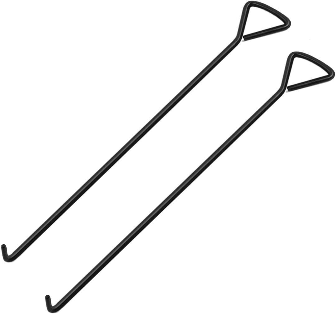 2pcs 80cm (31 inch) Manhole Hook, Manhole Cover Lifter, Heavy Duty Lifting Hooks, Manhole Cover Hook Lifting Manhole Covers & Storm Drain Cover