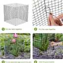 6 Pack Small Wire Plant Protectors, 24 Pieces Square Plant Protectors from Animals Mesh Plant Cage Chicken Wire Cover for Protect Plants, Garden,Shrubs and Vegetables from Animals(12x12 in)
