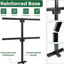 8-Hole Trailer Tool Rack, Tubular Metal Shovel Holder with Reinforced Base, Landscape Truck Tool Organizer for Shovels, Rakes, Hoes, Lawn Care Equipment (black)