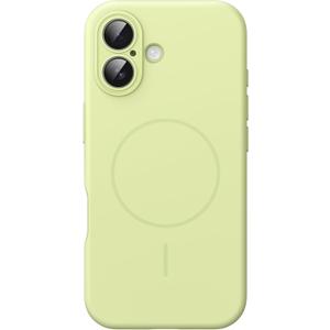JETech Magnetic Silicone Case for iPhone 17 6.3-Inch, Compatible with MagSafe, Silky Soft Touch, Shock Absorbing Phone Cover with Camera Lens Protection (Green)