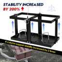 Gas Can Holder for Trailer, Fuel Jug Holder, with 4 Fixed Columns and Locking Straps, Fit for Holding Two 5 to 5.5 Gallon Gas CansCompatible with VP Racing 5.5 Gallon Fuel Cans