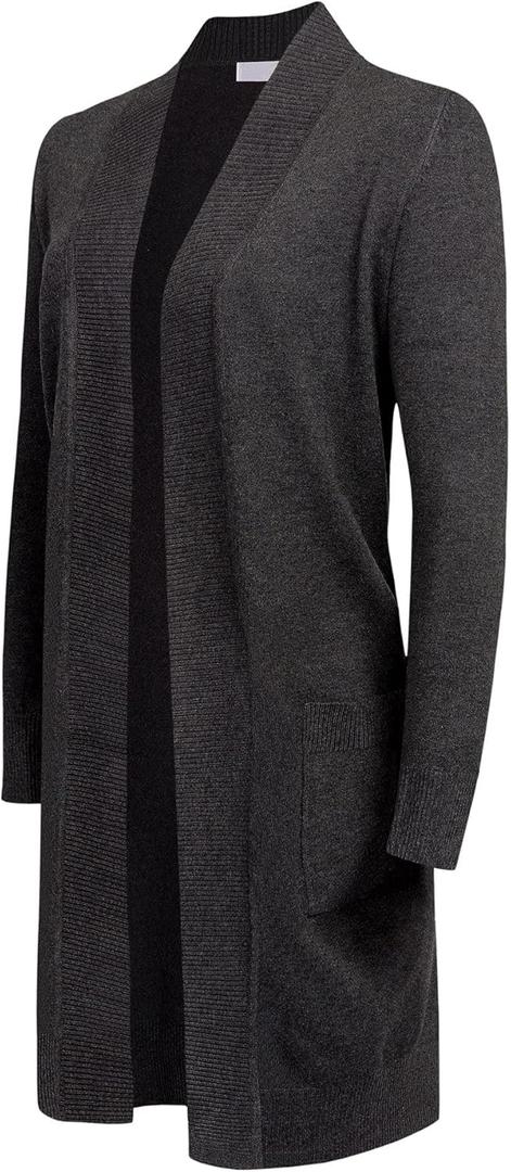 G-Style USA Women's Casual Lightweight Open Front Knit Cardigan Sweater with Pockets (Black, L) G-Style USA Women's Casual Lightweight Open Front Knit Cardigan Sweater with Pockets (Black, L)