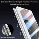 for Samsung Galaxy Z Fold 7 Case [Compatible with MagSafe], Built-in Camera Kickstand, Screen Protector & Hinge Protection, Full Body Slim & Light Magnetic Stand Phone Cover 5G, Silver