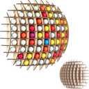 Golf Ball Display Case, Golf Ball Wall Display Rack up to 78 Balls, Wooden Golf Ball Display, Wall-Mounted Golf Ball Storage, Golf Ball Holder Display Wood charring Process