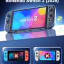 STARTRC GAMES Protective Case Compatible with Nintendo Switch 2, Transparent Protective for Nintendo Switch 2 (2025) with TPU Grip Cover Case and Thumb Caps, Shock-Absorption and Anti-Scratch Design