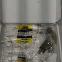 Txinmin Ceramic Cabinet Handles 6 Pack Dresser Cabinet Pulls 3" Hole Centers Euro Style Drawer Hardware - Ivory White