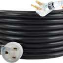 50FT 220V 50AMP Welder Extension Cord, 8 Gauge Heavy Duty Industrial NEMA 6-50 Welding Machine Cord with Lighted End for MIG TIG