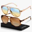 livho Trendy Polarized Aviator Sunglasses Women Men, Retro Sun Glasses for Women Men 2025, Oversized UV Protection Shades