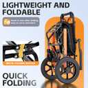Wheelchairs for Adults,Transport Wheelchair Lightweight Foldable with Removable Cushion,Ergonomic Transfer Chair with 12-inch Rear Wheels for All Terrains,Travel Wheelchair