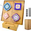OCPO HOME 15.5" Foldable Crochet Blocking Board with Storage Drawer & Pegs