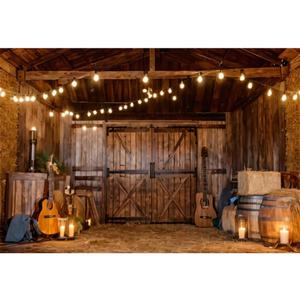 Western Farm Barn Backdrop 10x8ft Fabric Rustic Cowboy Birthday Party Decoration Background Country Concert Events Cowboy Cowgirl Party Backdrop Rural Music Festival Background