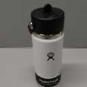 Hydro Flask Wide Mouth Bottle with Flex Sip Lid - Insulated Water Bottle Travel Cup Coffee Mug White 20 oz
