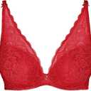 Aubade Women's Rosessence Shoulder Plunge Bra (Red)