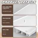 Hicarer 4 Pcs 36 Inch Storm Door Bottom Sweep for Door Seal l Shape 1-3/4 Inch Door Replacement Parts with Vinyl Fins Stripping Kerf Draft Stoppers Weather Stripping Threshold Seal