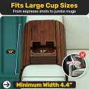FUN FOREST Bamboo Couch Holder - Non-Slip Furniture Protector, Sofa Armrest Table for Mugs & Tumblers – Weighted 16” Large Brown Bamboo Holder for Recliners and Loveseats