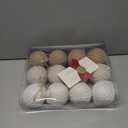 12PCS Neutral Christmas Ornaments Balls Set, 3.15" Jute Burlap & Fabric Hanging Baubles, Rustic Farmhouse Textured Tan Xmas Tree Decorations for Holiday Party Home Decor