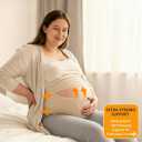 Plus Size Pregnancy Belly Band Extra Large Maternity Support Belt for Belly, Waist & Back Pain Relief Adjustable & Breathable Belly Band for 4XL Moms (Fits Waist 43"-59",Beige)