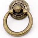 Ring Drawer Pulls Handle Ring Knobs for Cabinet Drawer Dresser Cupboard Wardrobe Antique Bronze 1.5 Inch Pack of 10