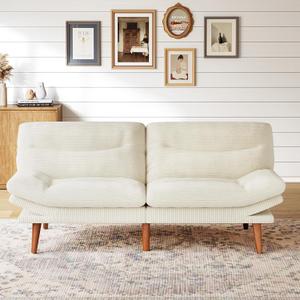 Marsail 75" Futon Sofa Bed, Beige