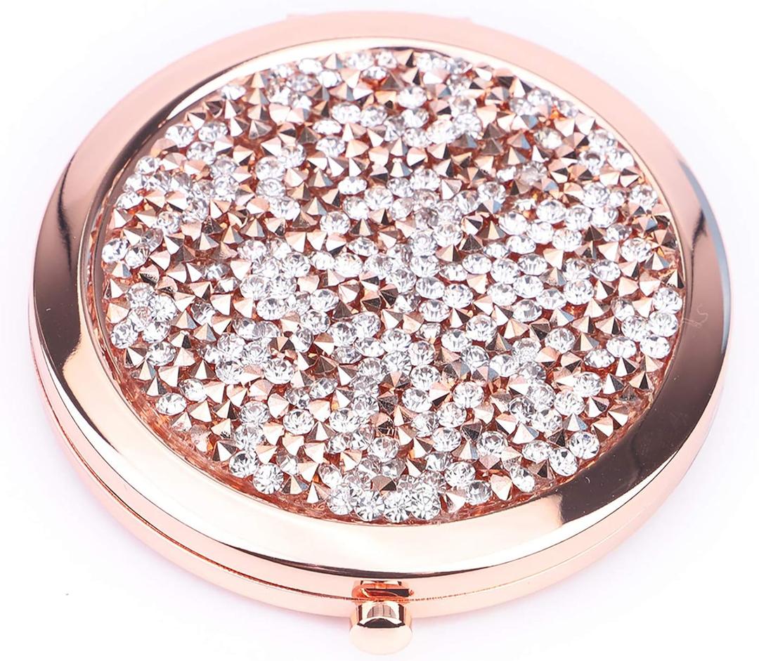 Magnifying Compact Cosmetic Mirror 2.75 Inch Round Handheld Travel Pocket Makeup Mirror