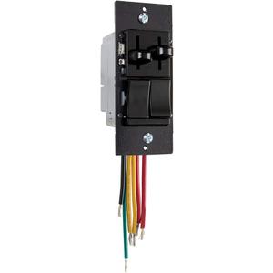 Legrand Pass & Seymour LSCLDC163PBK 450W LS Series Preset Dimmer Light Switch for Dimmable LED and CFL Bulbs Plus 1.6A Fan Control, Single Pole/3-Way, Black (1 Count)