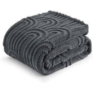 Bedsure Grey Throw Blanket for Couch - Super Soft & Cozy Summer Blankets for Women, Fluffy Fleece Throw for Girls, for Women Men, Ideal for Room, Home & Bedroom Decor, 50x60 Inches
