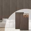2 Packs Acoustic Wall Panel, 47.2"x23.6" Wood Slat SoundProof Wall Panels, Sound Absorbing Dampening Panel for Office,Home Theater,Studio, Walnut, 2PC