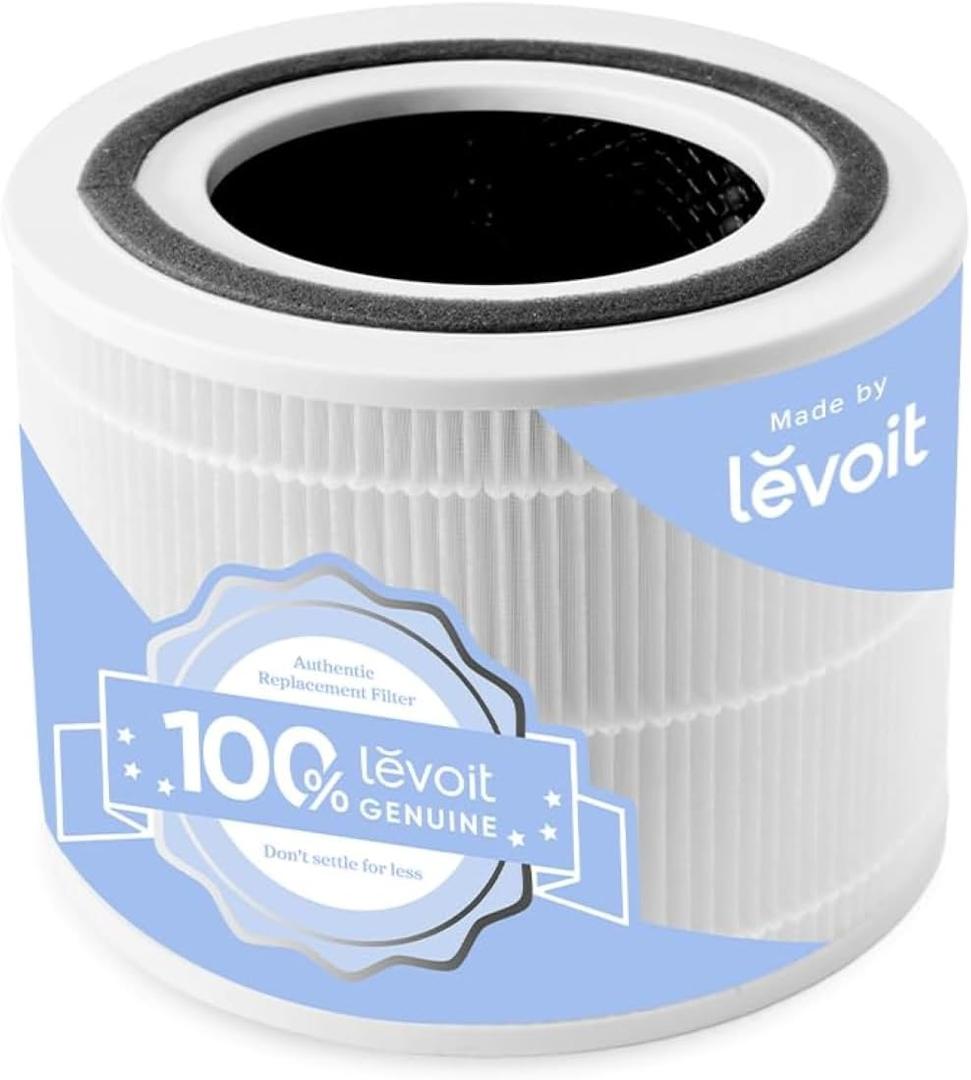 Levoit Core 300-P Air Purifier Genuine Replacement Filter, Core300S-P Filter, AHAM VERIFIDE, Supports HEPA Sleep Mode, High-Efficiency Activated Carbon, Removes Smoke Odor, Allergens,Core 300-RF,1Pack