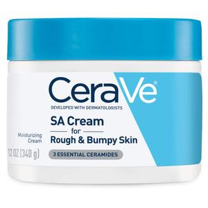 CeraVe Moisturizing Cream with Salicylic Acid, Exfoliating Body Cream with Lactic & Hyaluronic Acid, Niacinamide, and Ceramides, Fragrance Free & Allergy Tested, 12 Ounce