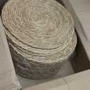 13 Inch Round Woven Placemats Set of 24, Boho Farmhouse Rustic Rattan Wicker Braided Chargers for Dining Table, Water Hyacinth Jute Place Mats for Dinner Plates, Outdoor Patio & Wedding Decor