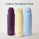 REDUCE Aura Vacuum Insulated 26 oz Water Bottle - Leak-Proof & Chug Spout for Quick Hydration - Keeps Drinks Cold for 30 Hours - Removable Handle for Travel or Gym - Soft Sit Base - Lilac Bud