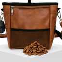 OtterPets Large Dog Treat Pouch PU Leather with Clicker, Magnetic ClaspFits all phones, 4-cup PU leather hands-free training pouch with built-in poop bag holder