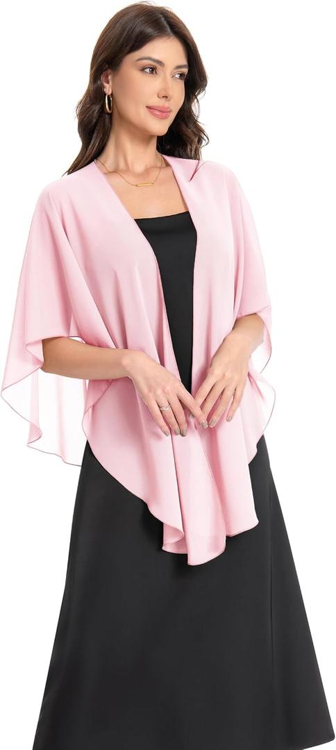 Shawls and Wraps for Evening Dresses Sheer Chiffon Women Elegant Soft Silky Scarf Scarve Wedding Bridal Stole