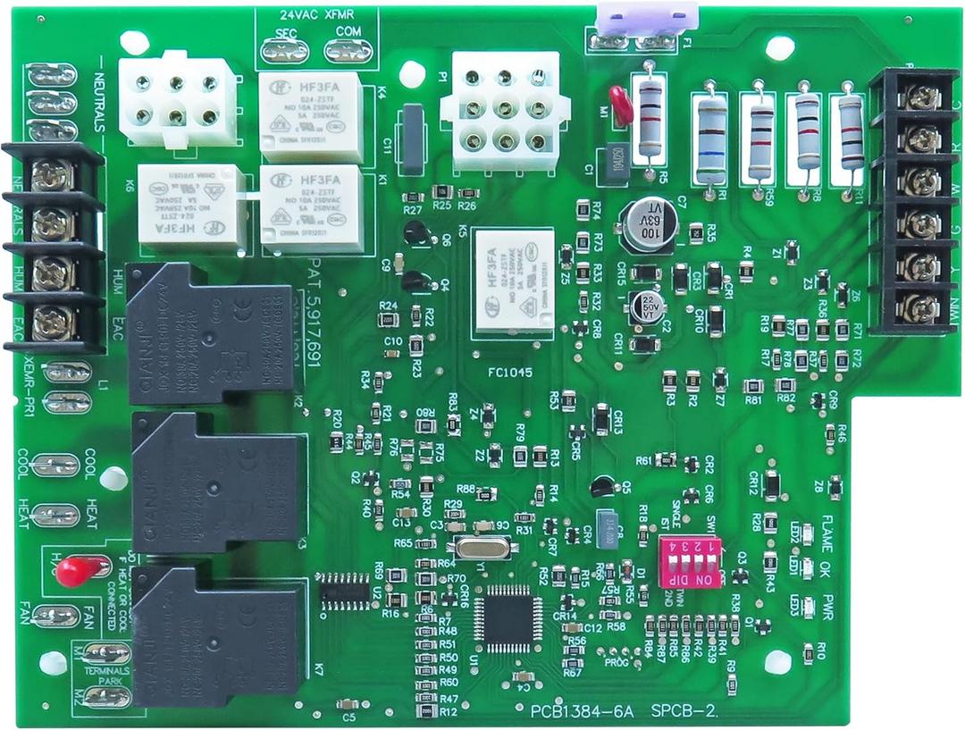 Modle288 Furnace Control Board Compatible with Rheem Circuit Board 62-24084-82ICM288 Furnace Control BoardPCB1384-6ASPCB-2 Ignition Control Module