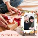 Autumn Leaves Pumpkin Wooden Photo Frame, 4x6 Picture Frame with Stand for for Fall Gifts Desktop Use, Home Office Desk Decorations, Appreciation Gifts For Dad, Mom, Grandparents