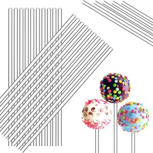 Zopeal 200 Pcs Acrylic Lollipop Sticks Clear Cake Pops Rods Cake Topper Candy Cupcake Treat Stick for Wedding Chocolate Cookie Dessert Handmade DIY Crafts Party Decor Gardening(4 x 0.12 Inches,Clear)